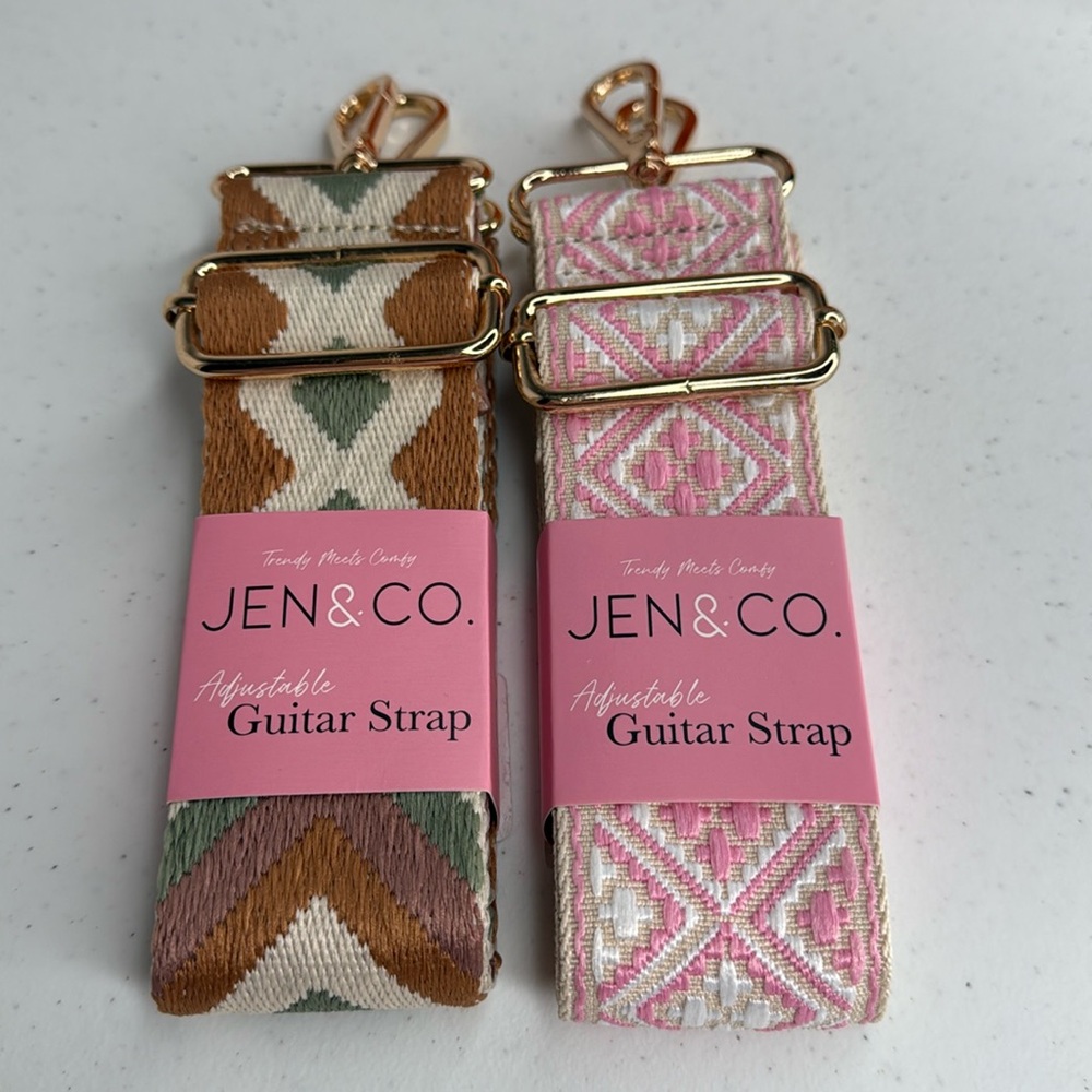 Jen & Co Vegan Adjustable Guitar Strap Set of 2 
New